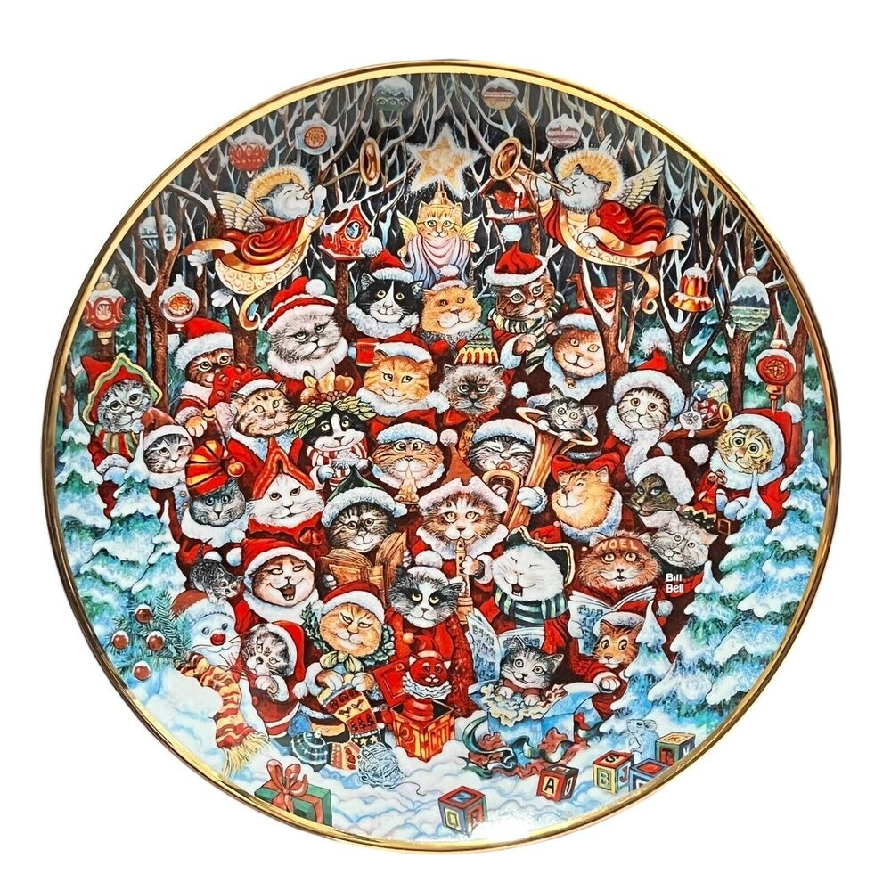 The Franklin Mint Limited Edition‎ Collector's Plate "Santa Claws" by Bill Bell